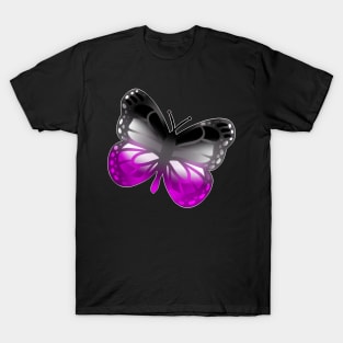 LGBTQ+ Pride Butterfly - Asexual T-Shirt